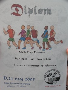 Diplom for 60 km løb